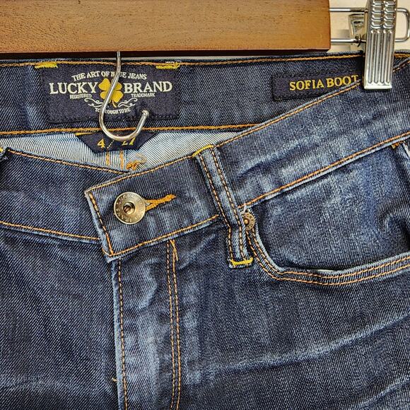 Lucky Brand Dark Wash Blue Sofia Bootcut Jeans Size 4 27x32 - Picture 5 of 12